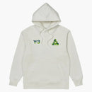 Palazzo y-3 logo felpa con cappuccio bianco