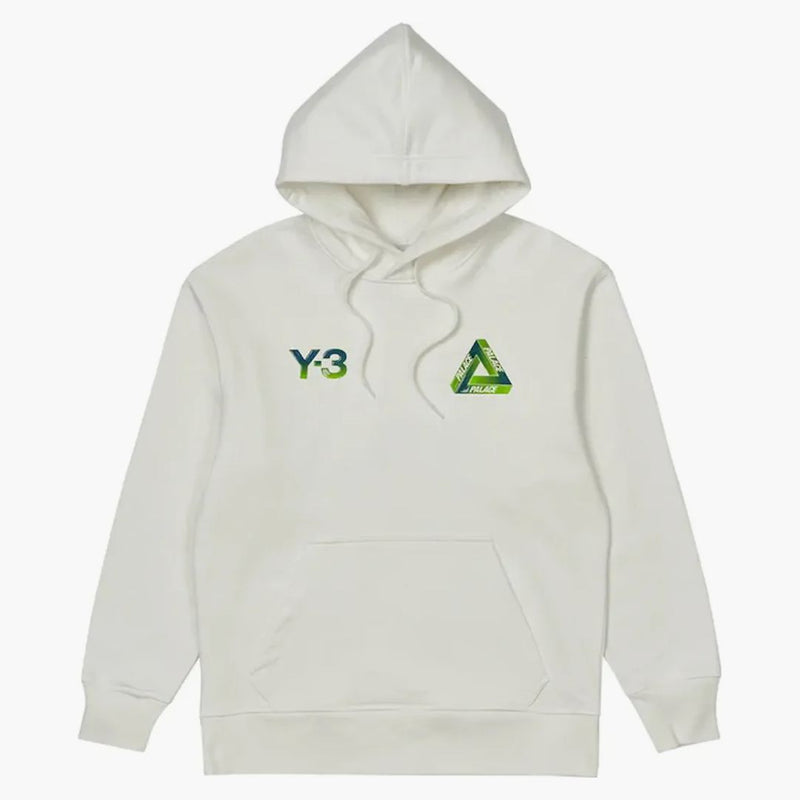 Palazzo y-3 logo felpa con cappuccio bianco