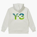 Palazzo y-3 logo felpa con cappuccio bianco