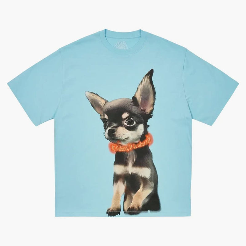 Palazzo yappy t-shirt skyline blu