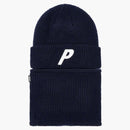 Palace Zip Off Face Camer P Beanie Navy