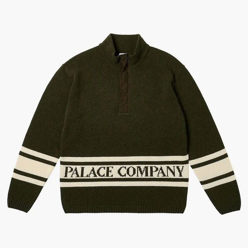 Palace X C.P. Företagstratthalsstickande oliv