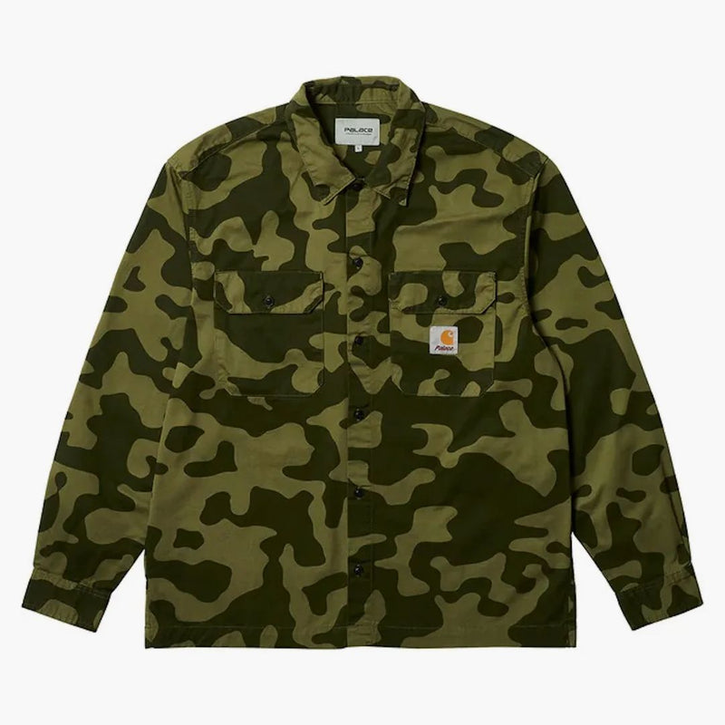 Palác x Carhartt Wip Longsleeve Master Shirt Dollar Green Camo