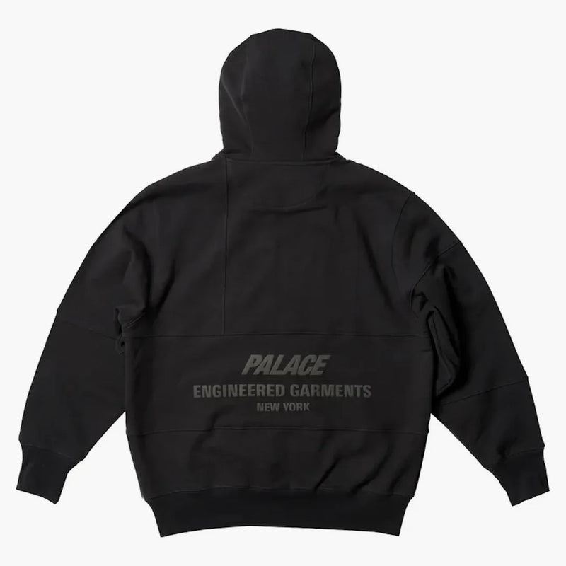 Palace X Engineered Garments Heavy Patchwork Zip Hood Black