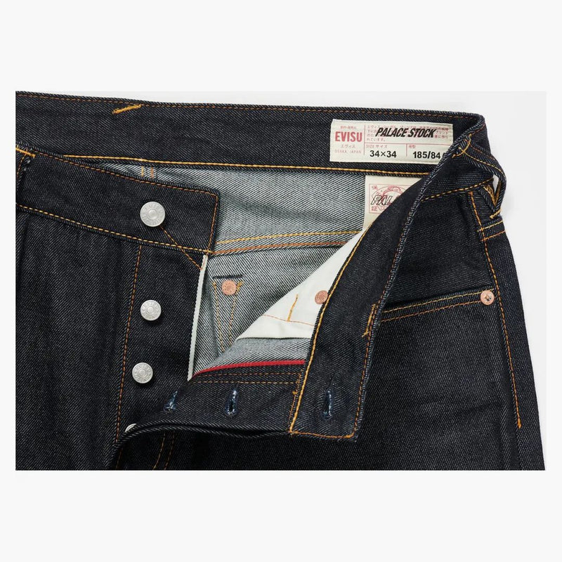 Palace X Evisu 2008 Classic Seagull Denim Jeans Indigo Raw