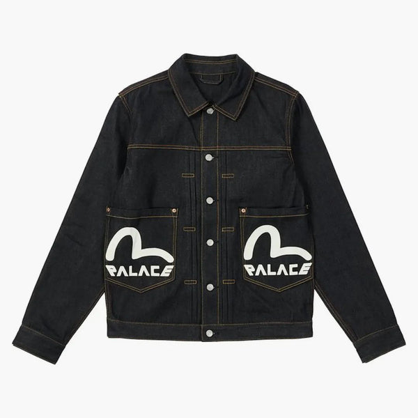 Palace X Evisu Classic Seagull Denim Jacket Indigo Raw