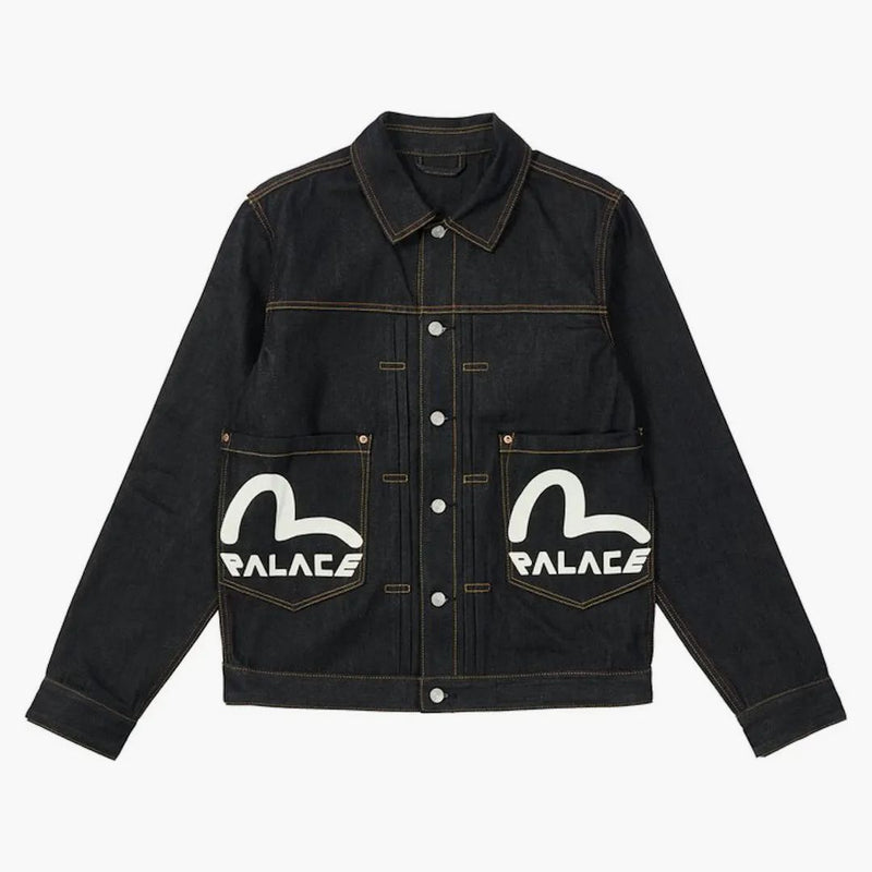 Palace X Evisu Classic Seagull Denim Jacket Indigo Raw