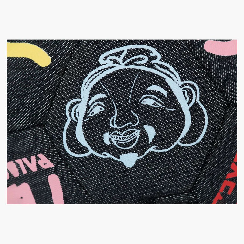 Palace X Evisu Denim Football Indigo Raw