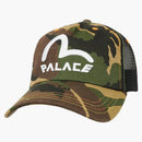 Palace X Evisu Denim Mesh Trucker Cap Camo