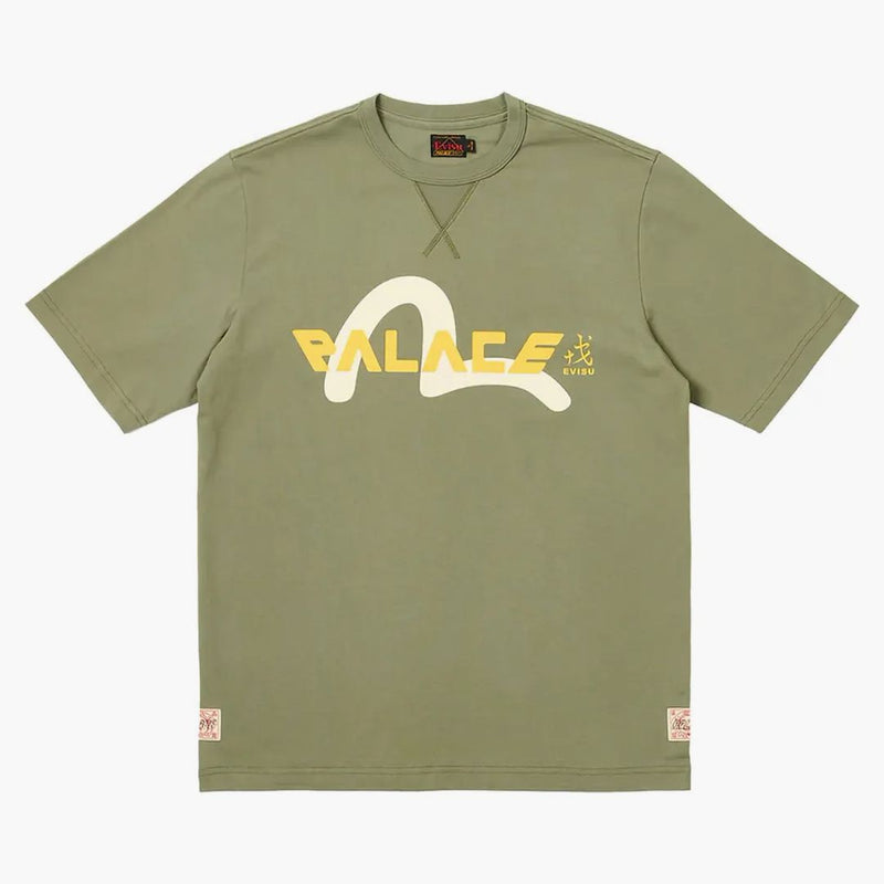 Palác x evisu logo tričko Olive