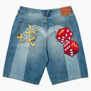 Palace X Evisu Long Denim Short Light Wash