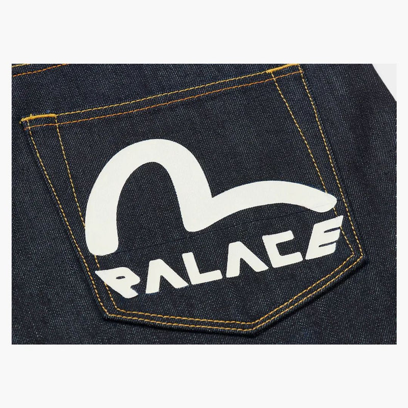 Palace X Evisu Long Denim Short Raw