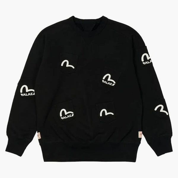 Palace x Evisu Multi Pocket Crew Black