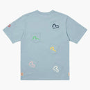 Palác x evisu multi kapesní tričko zaprášené modré