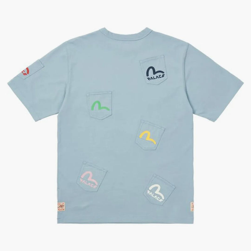 Palace X Evisu Multi Pocket T-shirt Dusty Blue