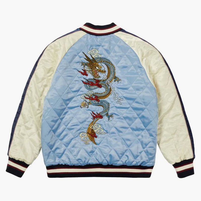 Palác x evisu reverzibilní bunda suvenýru modrá/růžová