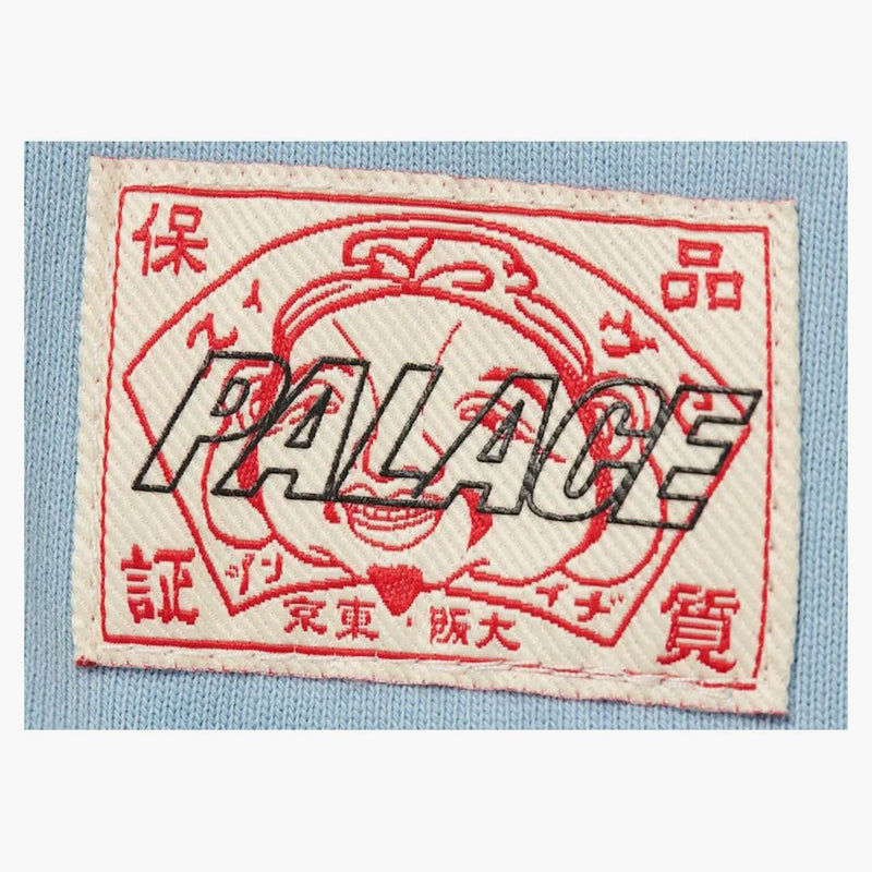 Palace x Evisu Tri-Godhead Hood Dusty Blue