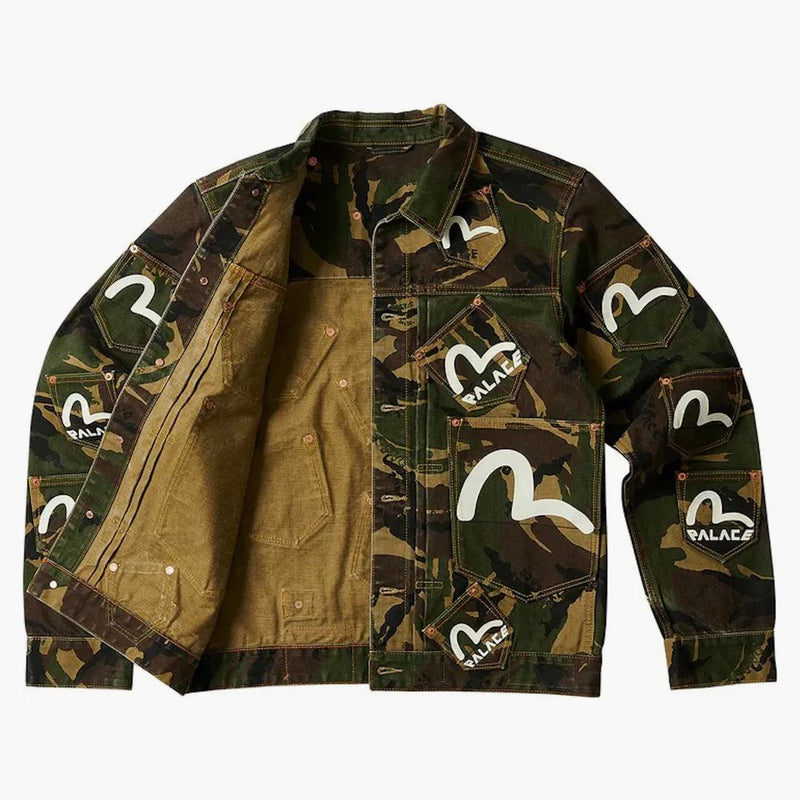 Palace X Evisu Type One Denim Jacket Camo