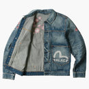 Palace X Evisu Type One Denim Jacket Stone Wash