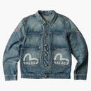 Palace X Evisu Type One Denim Jacket Stone Wash