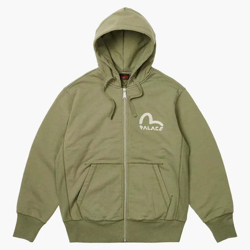 Palace X Evisu Zip Hood Olive
