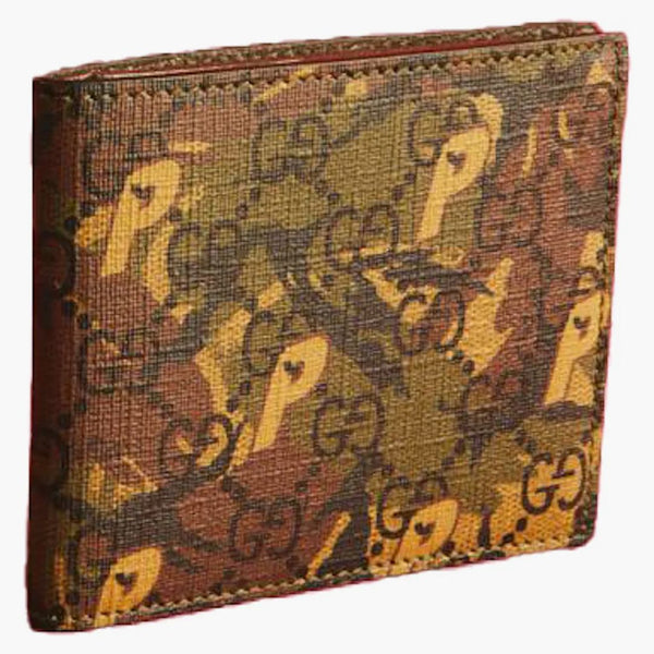 Palace X Gucci Gg-p Bi-fold Wallet Camouflage