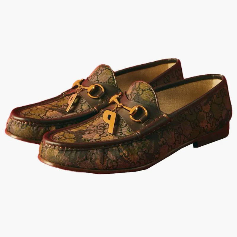 Palace X Gucci GG-P Canvas Horsebit P Charm camouflage