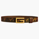 Palace X Gucci GG-P Supreme G Square Buckle Reversible Belt Camouflage/Brown
