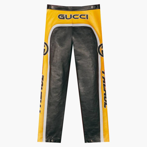 Palace X Gucci Patches Leather Pants Black