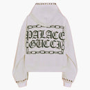 Palace X Gucci Printed Cotton Jersey Stud Sweatshirt Off-White
