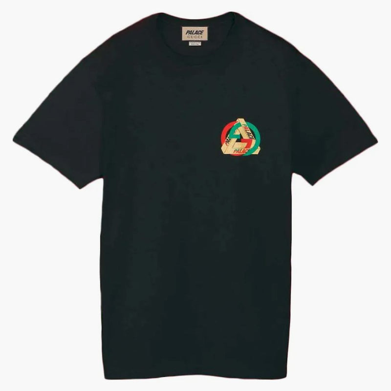 Palace X Gucci Printed Heavy Cotton Jersey T-Shirt Black