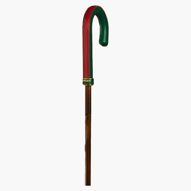 Palace X Gucci Strawberry Print Leather Handle Rain Umbrella Red