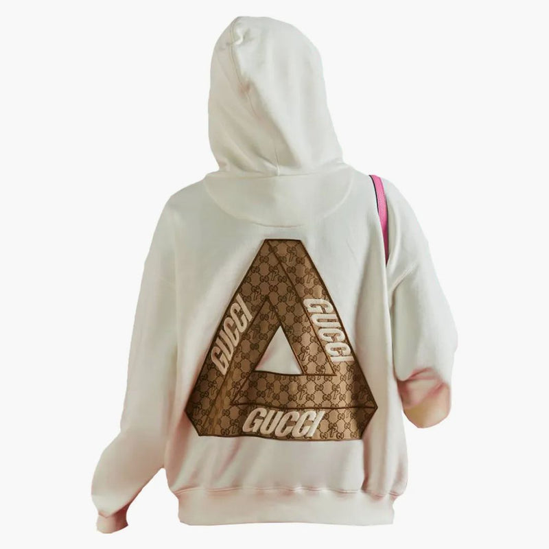 Palace x gucci tri-ferg gg łata z kapturem z kapturem