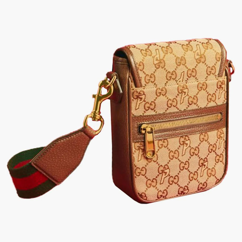Palác x Gucci Web Canvas GG-P Messenger Bag Beige