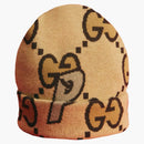 Palace X Gucci Wool Large GG-P Beanie Beige/Ebony