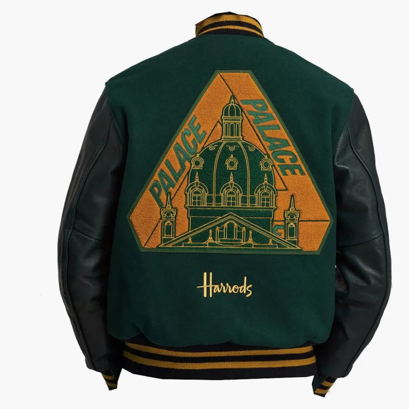 Palác x Harrods Golden Bear Varsity bunda zelená