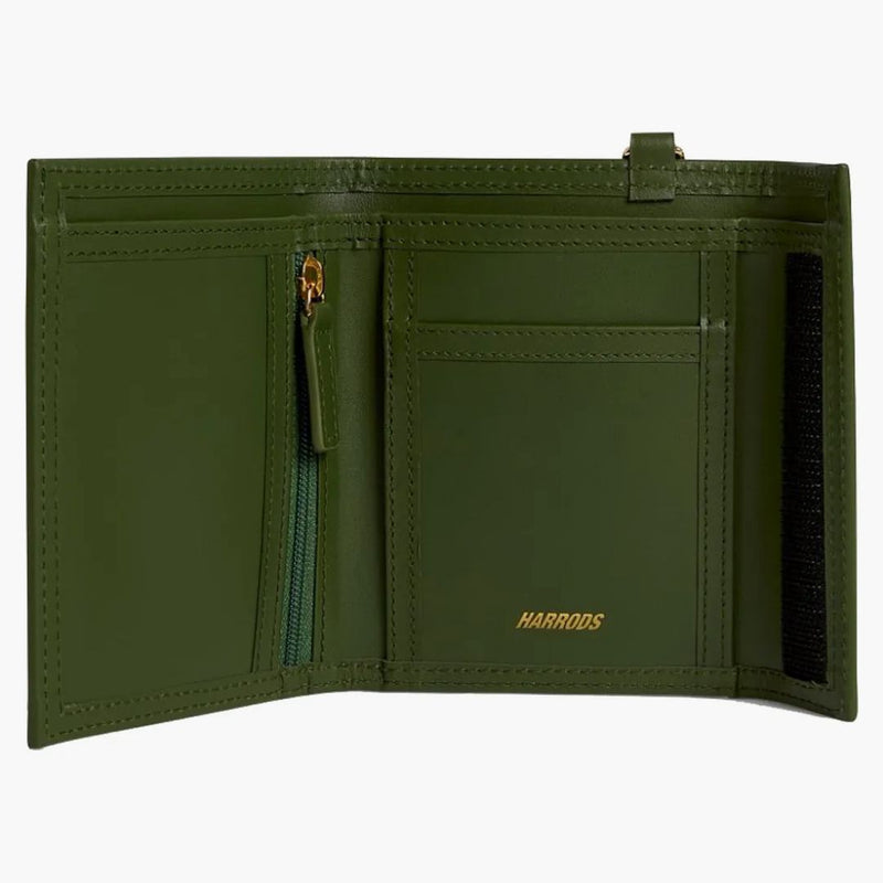 Palác x Harrods Leather Logo Chainte Wellet Green