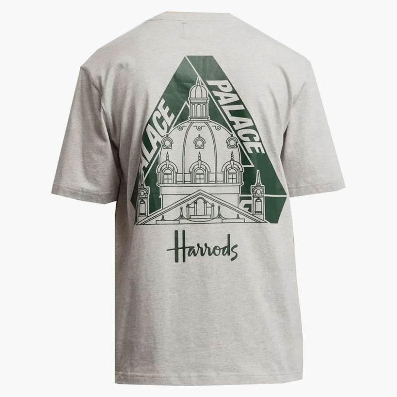 Palace X Harrod's logo T-shirt gray