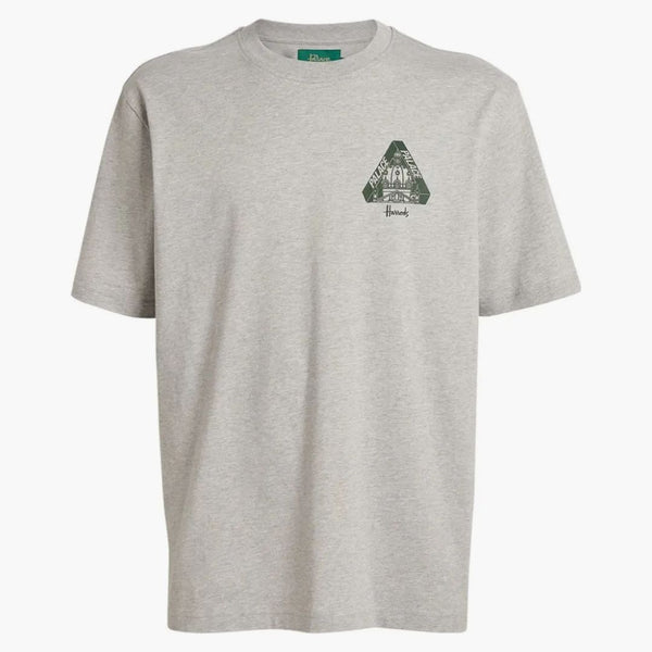Palace X Harrod's logo T-shirt gray