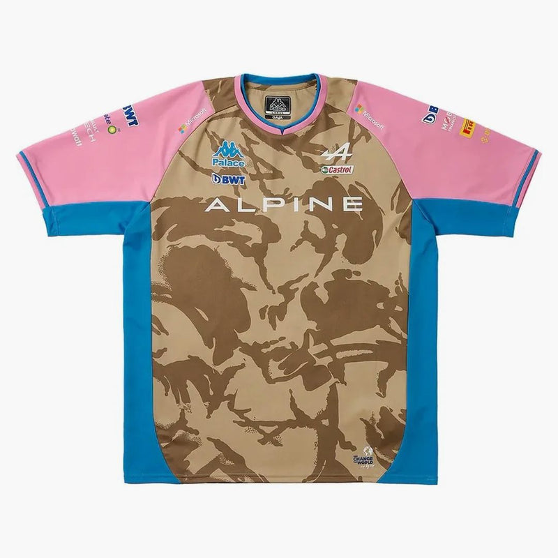 Palác x kappa pro alpský řidič Jersey Desert Camo