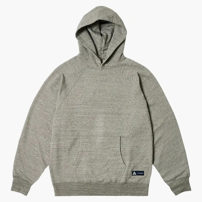 Palazzo x nanamica felpa con cappuccio heather grigio