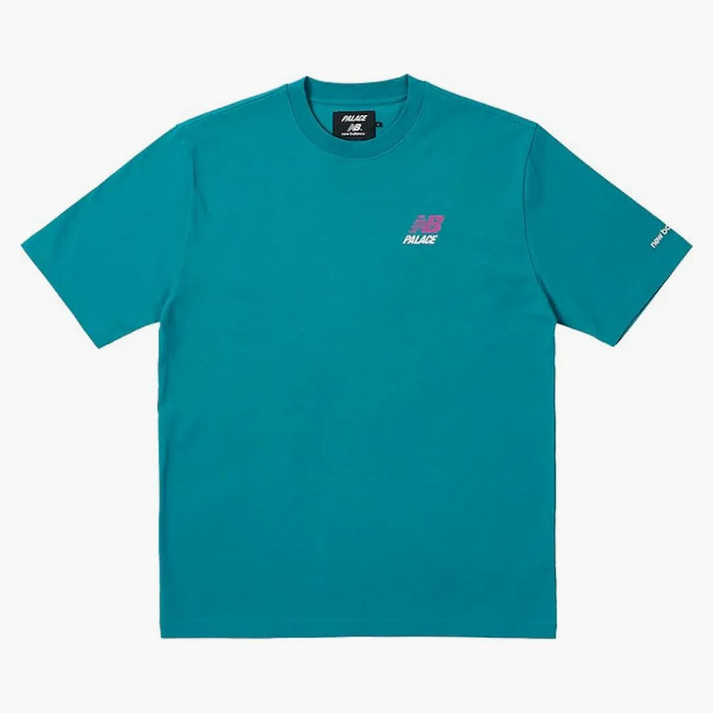 Palazzo x New Balance T-shirt logo verde acqua
