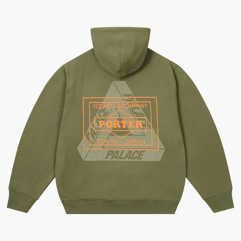 Palace x Porter Logo Hood olive