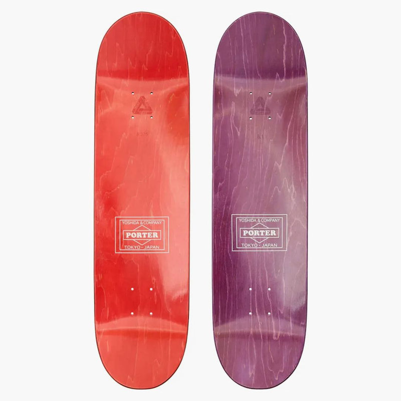 Palazzo x porter skateboard mazzo set multicolore