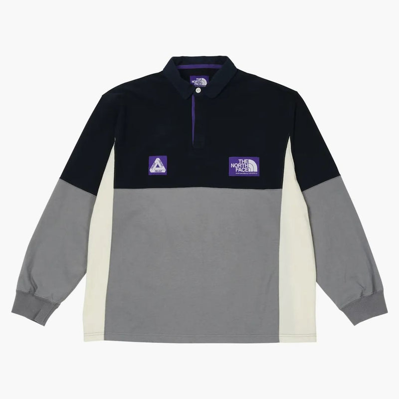 Palace X North Face Purple Label High Skrymmande rugby skjorta marin