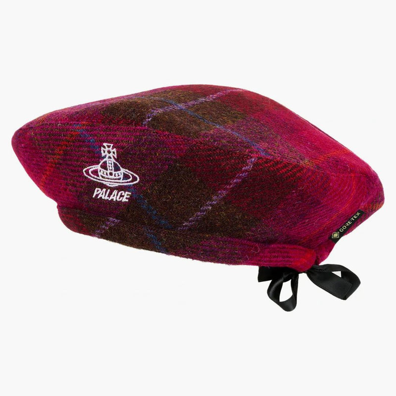 Palace x Vivienne Westwood Gore-Tex Harris Tweed Beret Pink Pink