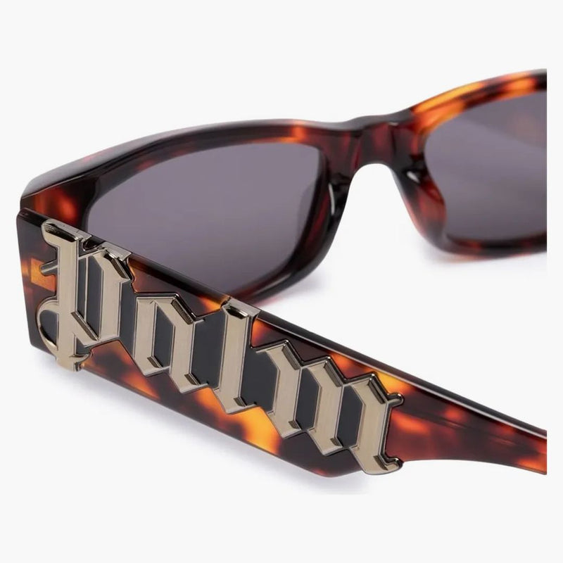 Palm Angels Angel Rectangle Frame Sluneční brýle hnědá šedá (peri001y21Pla0016407)