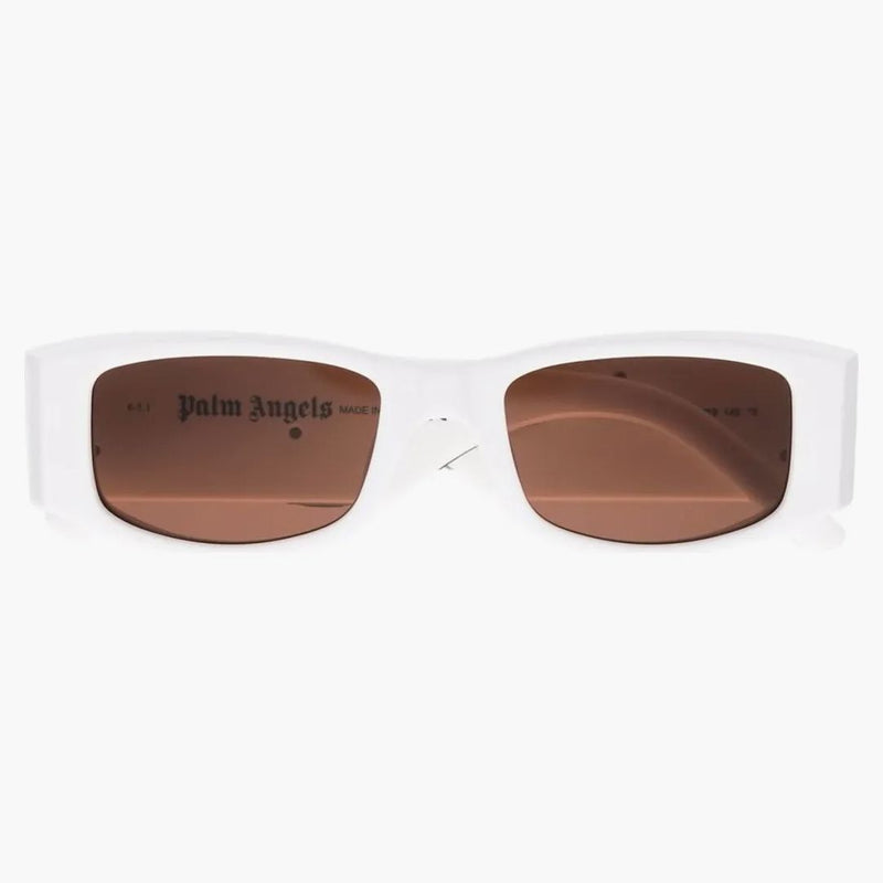 Palm Angels Angel Rectangle Frame occhiali da sole marrone bianco (PERI001Y21Pla0010160)