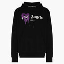 Palm Angels Aspen Heart postříkané logo mikina černá/bílá/fialová