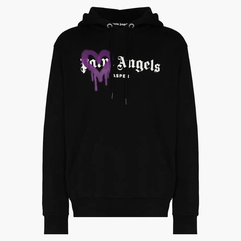 Palm Angels Aspen Heart Heart Logo Foodie Black/White/Purple